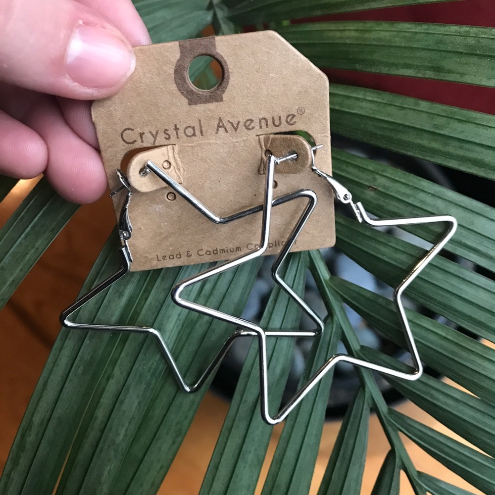 Star Hoop Earrings